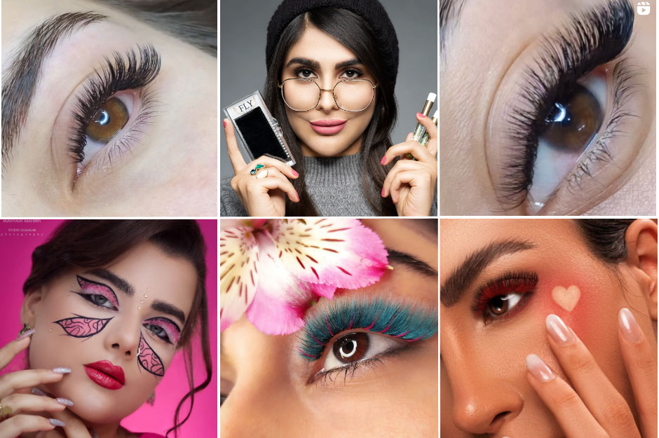 نمونه کار اکستنشن مژه در اصفهان